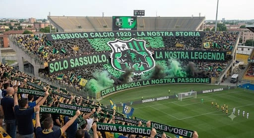Sassuolo vs AC Milan at Mapei Stadium, Reggio Emilia, Serie A.