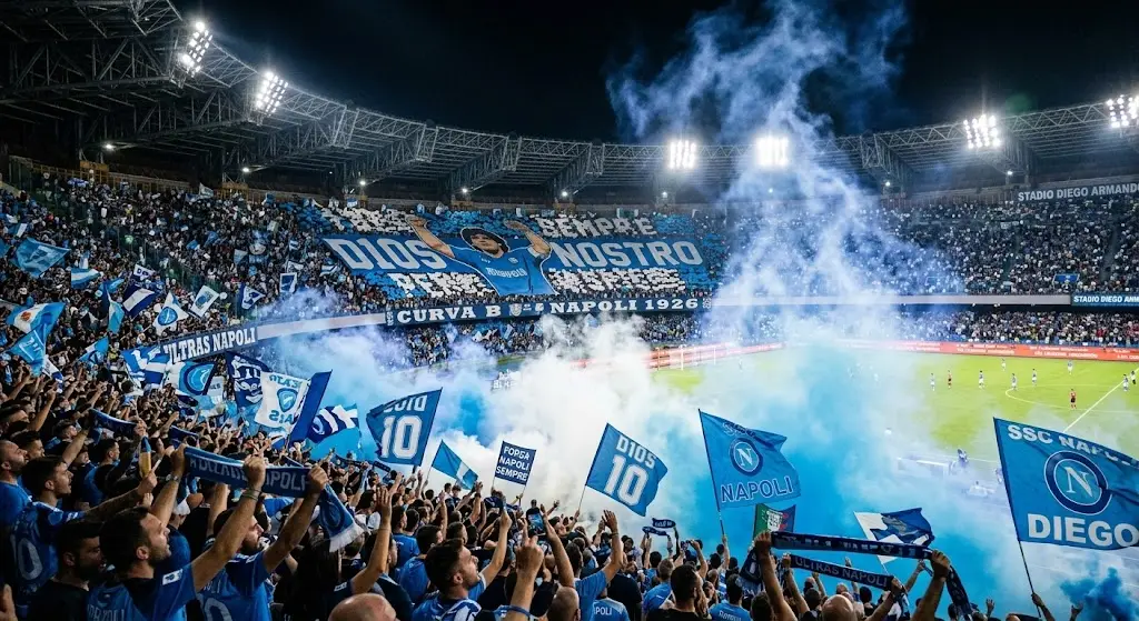 Napoli vs Como at the Stadio Diego Armando Maradona, Naples, Serie A.