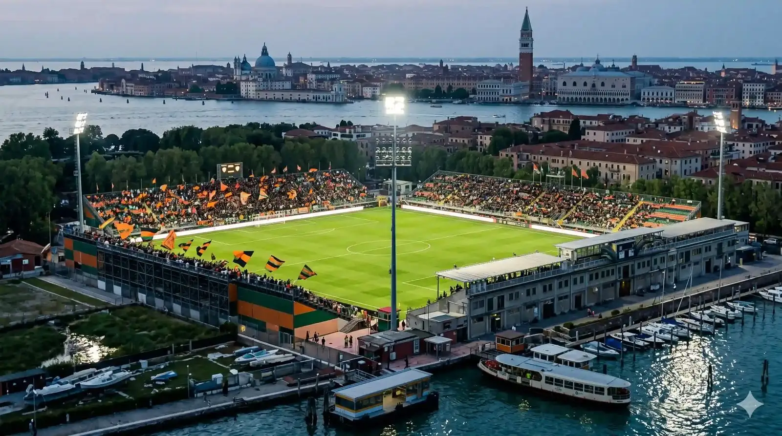 Venezia vs Napoli en el Estadio Pier Luigi Penzo, Venecia, Serie A.