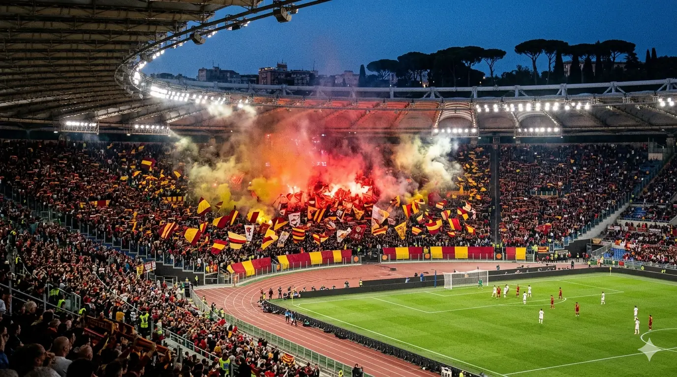 AS Roma vs Inter Milan at the Stadio Olimpico in Rome, Serie A fixture.