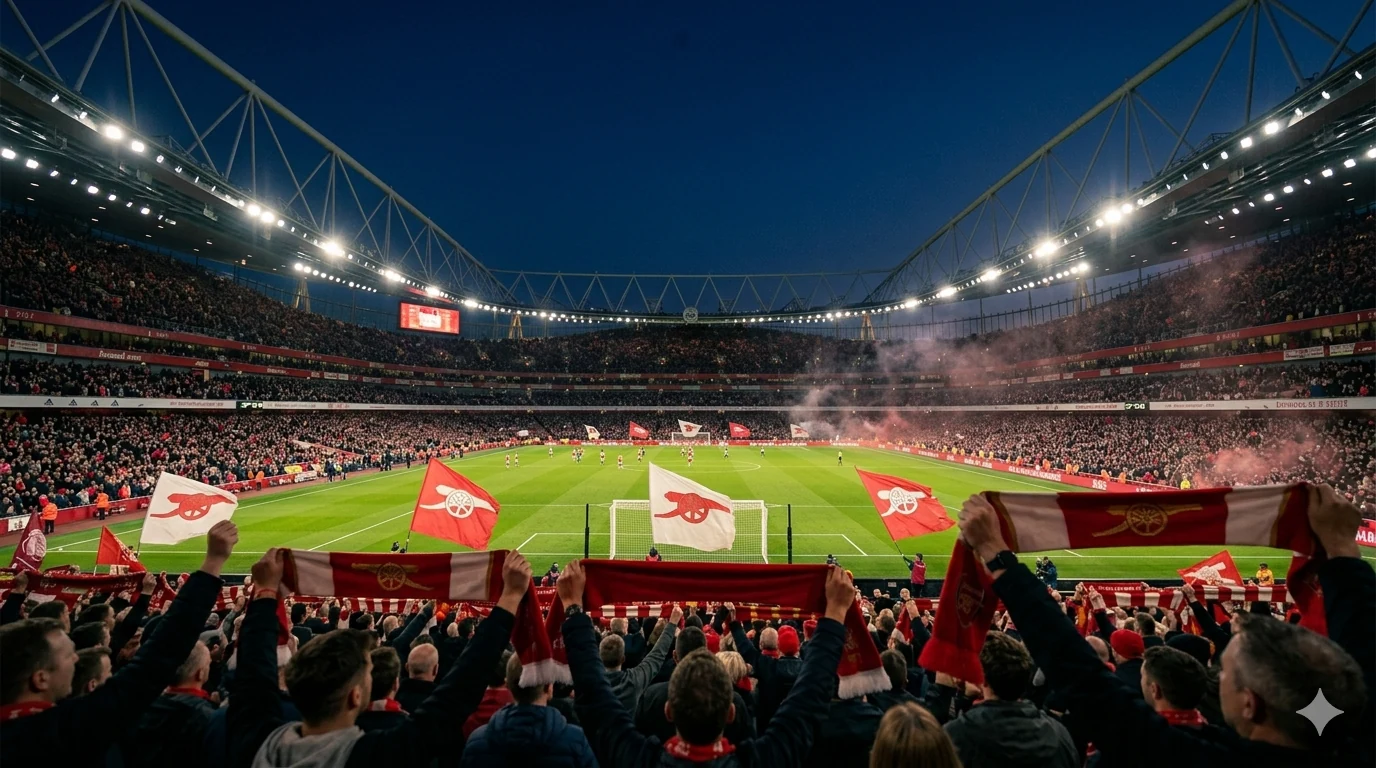 Arsenal fans at the Emirates.