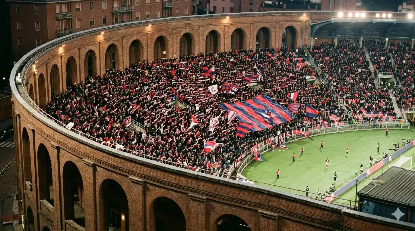 Bolonia vs Inter de Milán en el Estadio Dall'Ara de Bolonia, Serie A.